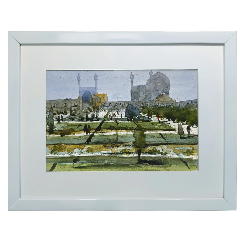 تابلو نقاشی آبرنگ طرح میدان نقش جهان کد 168