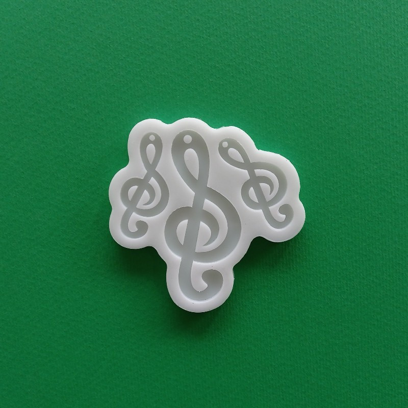 قالب رزین مدل ست گوشواره و گردنبند طرح نت موسیقی