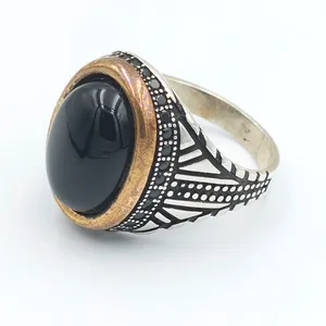 انگشتر نقره مردانه مدل عقیق کد 20628