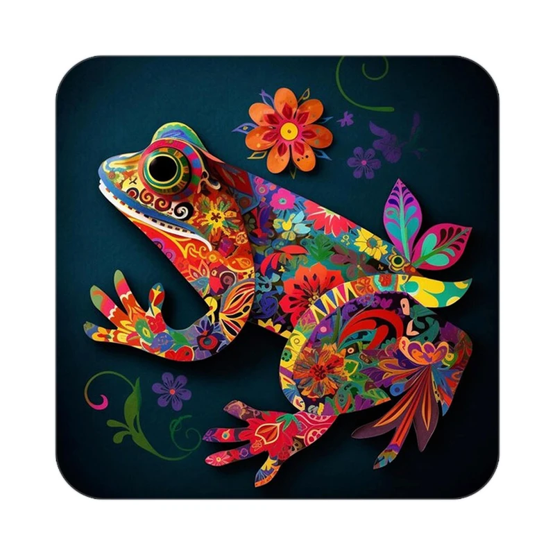 زیر لیوانی کاکتی طرح حیوانات رنگی مدل mp25632