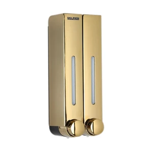 پمپ مایع دستشویی دیواری دلفین مدل دوقلو کد Ama-102-G