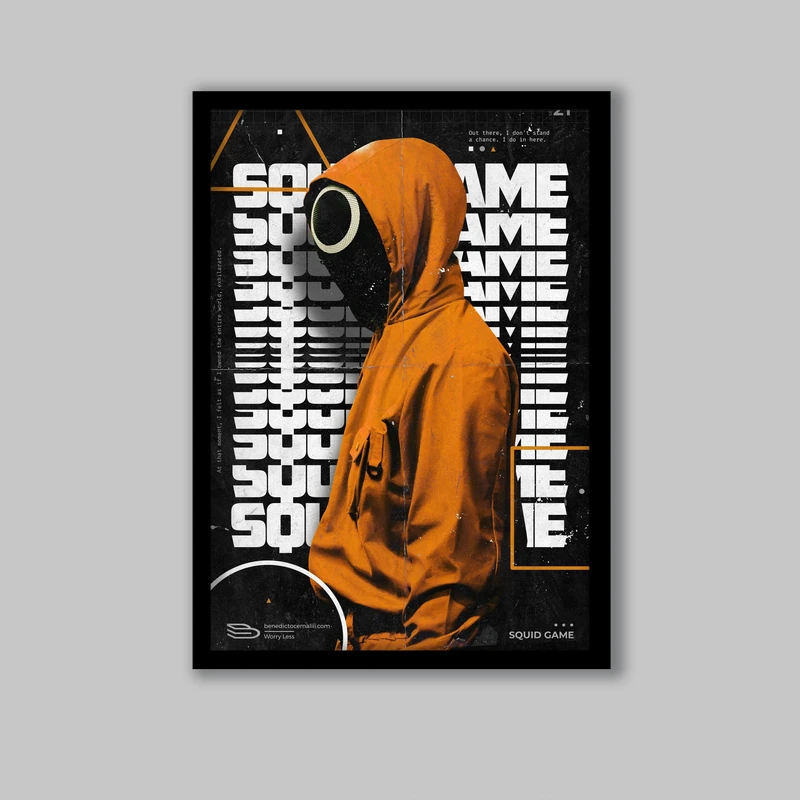 تابلو لیلیان طرح سریال بازی مرکب کد LA-G10798-2 فریم مشکی