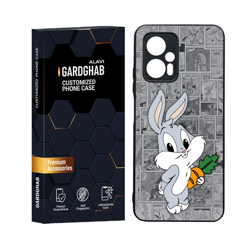  کاور گارد قاب علوی مدل  دورژله ای پشت گلس  کارتنی و انیمه مناسب برای گوشی موبایل شیائومی Poco X4 GT