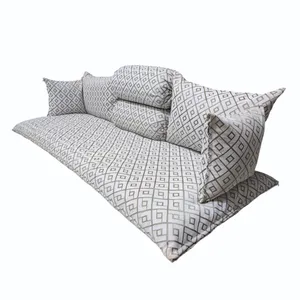 ست 7 تکه پشتی مدل شاه نشین سنتی دست دوز طرح لوزی