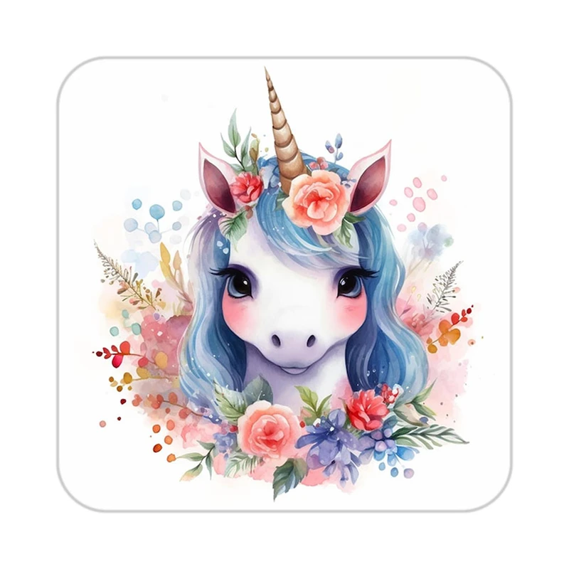 زیر لیوانی کاکتی طرح اسب تک شاخ و یونیکورن مدل mp32910