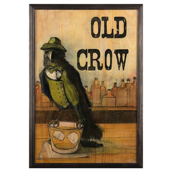 تابلو چوب آتینو مدل OLD Crow تابلو چوب آتینو مدل OLD Crow