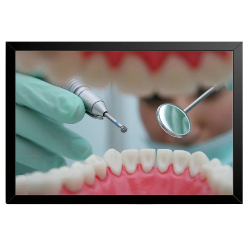 تابلو بکلیت طرح سلامت دندان و مطب دندانپزشکی مدل B-pe130145 فریم مشکی