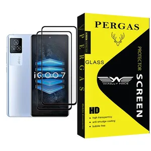 Waily Nice Pergas Glass MIX002 Screen Protector For  iQOO 7 Pack Of 2
