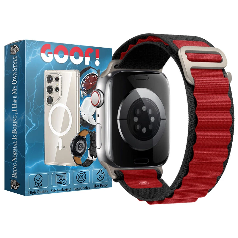 بند گوف مدل لوپ آلپاین دو رنگ مناسب برای اپل واچ سری 8 سایز 45 میلی متری