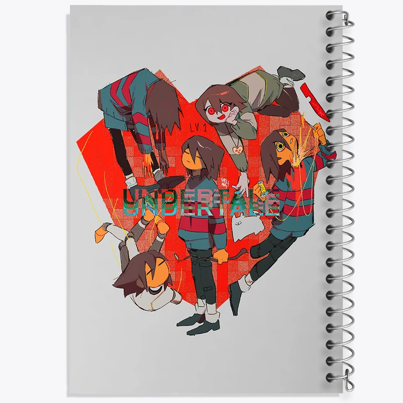 دفتر نقاشی 50 برگ خندالو طرح بازی آندرتیل (Undertale) کد 31725