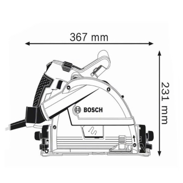 اره گردبر ریلی بوش مدل GKT 55 GCE