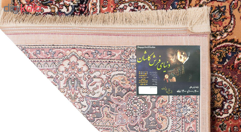 گبه ماشینی دنیای فرش کد 543GE زمینه بژ
