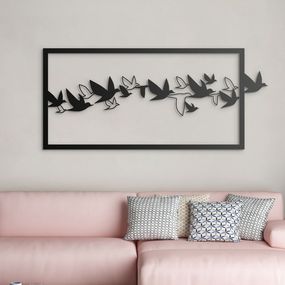 تابلو مینیمال رومادون طرح پرنده ها کد 1505