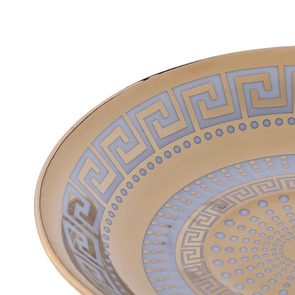 نعلبکی چینی گلد کد ۱۸ بسته ۶ عددی