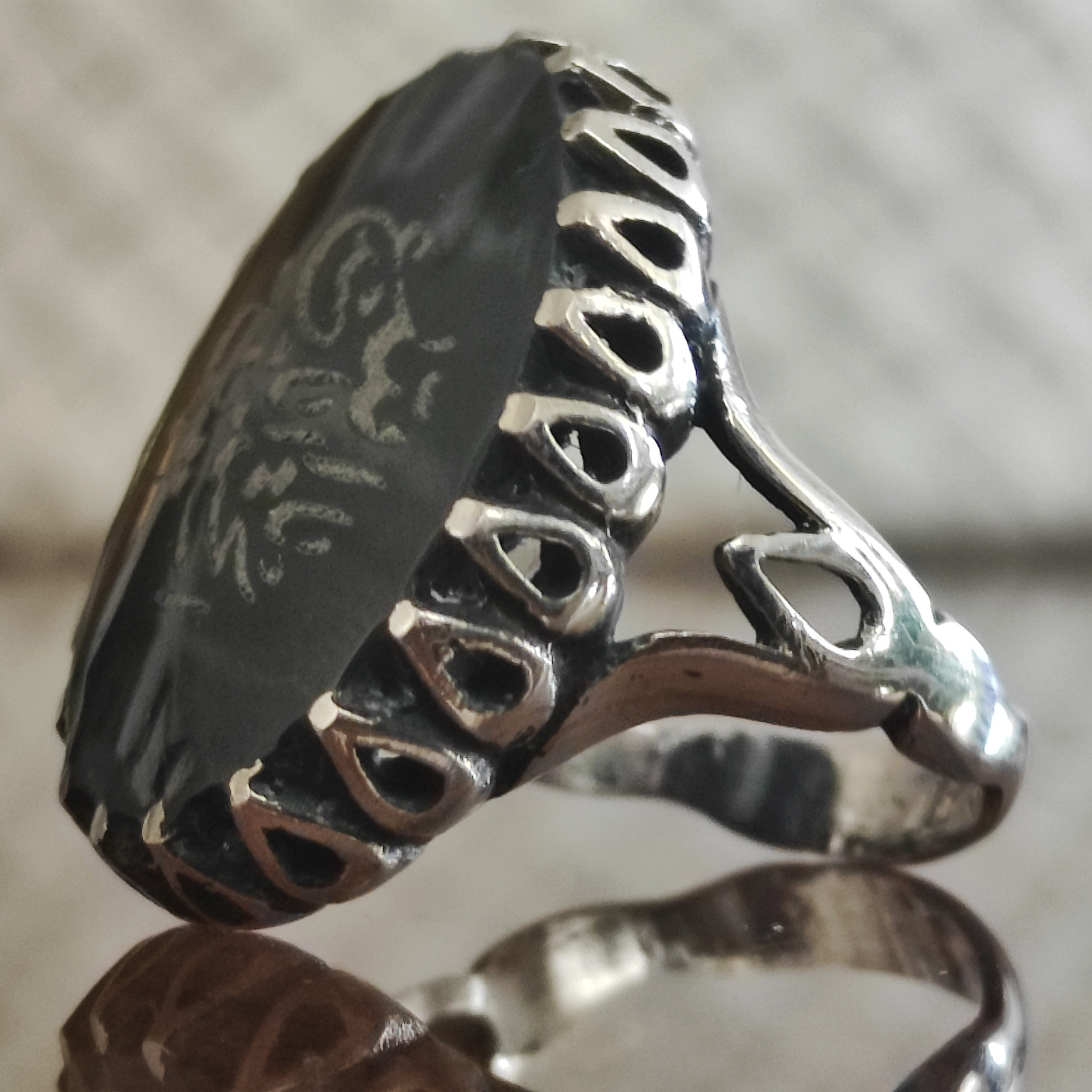 انگشتر مردانه مدل GL172 طرح یا ابا عبدالله الحسین