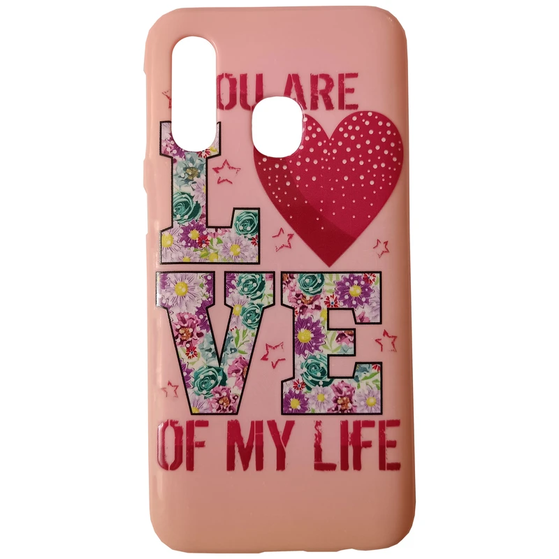 کاور مدل سیلیکونی کد 016 طرح LOVE مناسب برای گوشی موبایل سامسونگ Galaxy A40