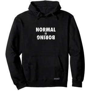 هودی مردانه 27 مدل  NORMAL IS BORING کد WN1137 رنگ مشکی