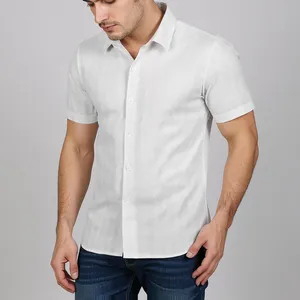 پیراهن آستین کوتاه یقه برگردان مردانه مدل مراکشی