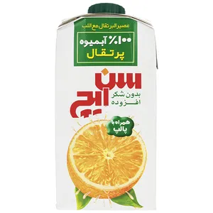 آبمیوه پرتقال پالپ دار سن ایچ حجم 500 میلی‌ لیتر
