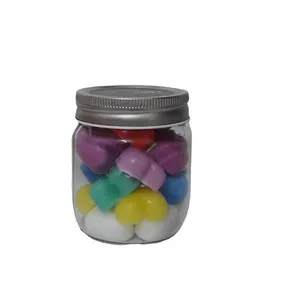 شمع لیوانی مدل قلبی رنگارنگ کد A2 بسته 18 عددی