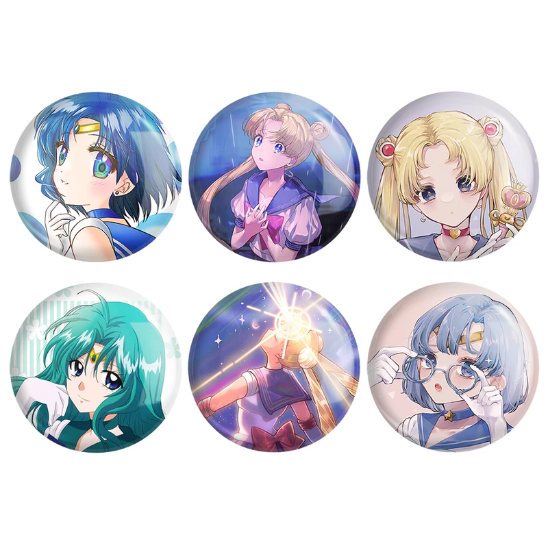 مگنت خندالو طرح انیمه سیلور مون Sailor Moon کد 953B مجموعه 6 عددی