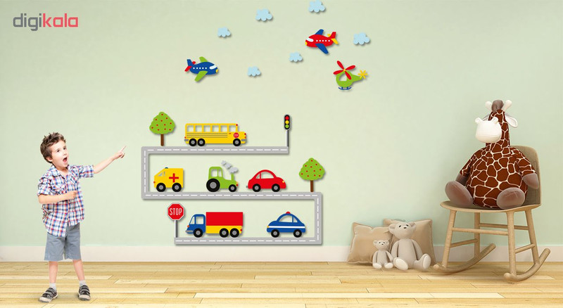 استیکر چوبی باروچین طرح Transportation