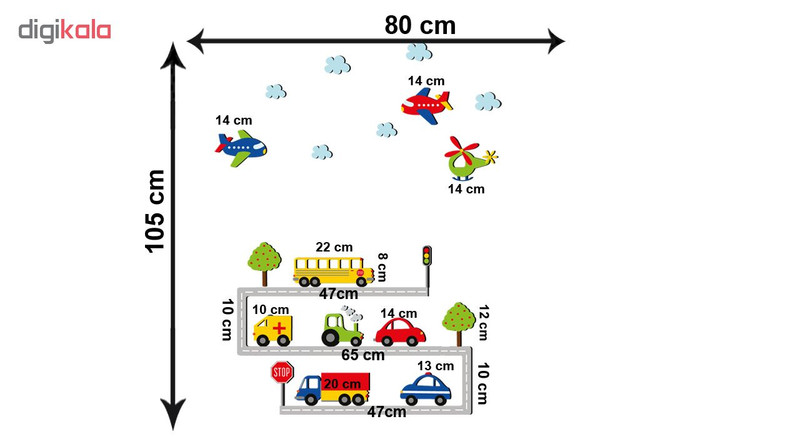 استیکر چوبی باروچین طرح Transportation