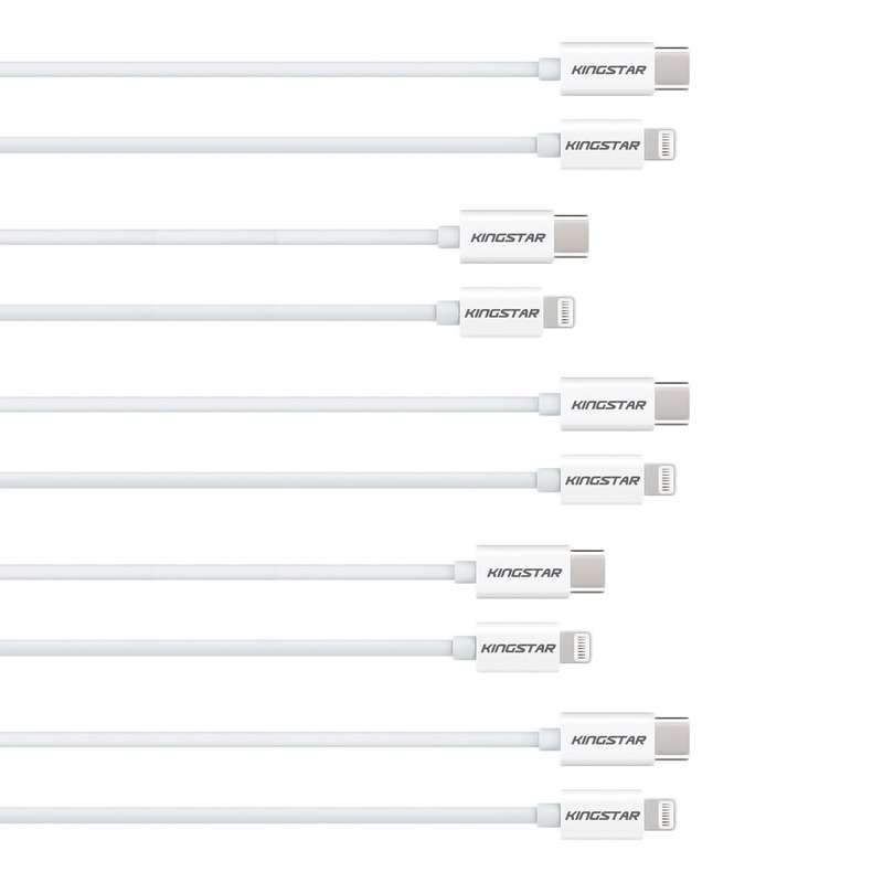 کابل تبدیل USB-C به لایتنینگ کینگ استار مدل k251 i طول 1.2 متر بسته 5 عددی