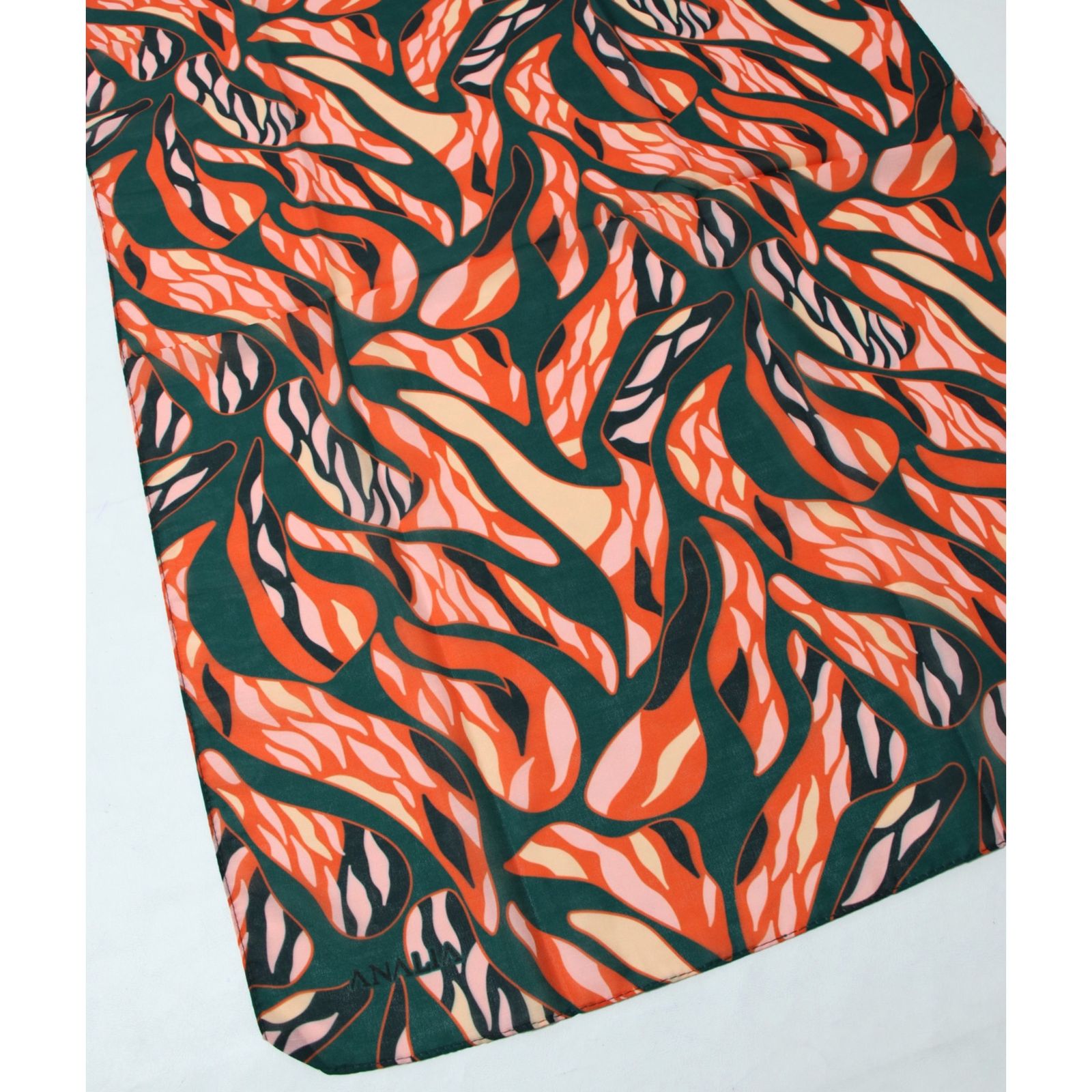 شال زنانه مدل نخی بهاری طرح زمرد کد ana-4035 -  - 9