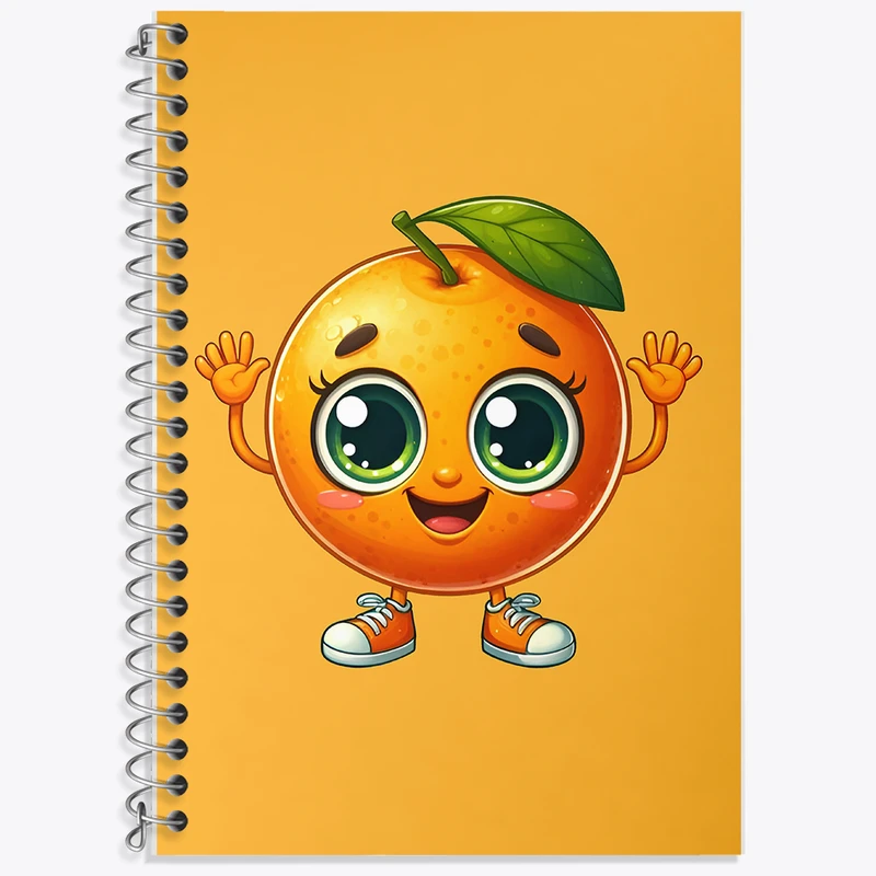 دفتر نت موسیقی 50 برگ خندالو طرح پرتقال بامزه کد F7673