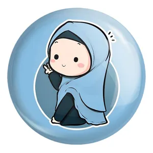 پیکسل خندالو طرح دخترانه باحجاب کد 26021 مدل بزرگ
