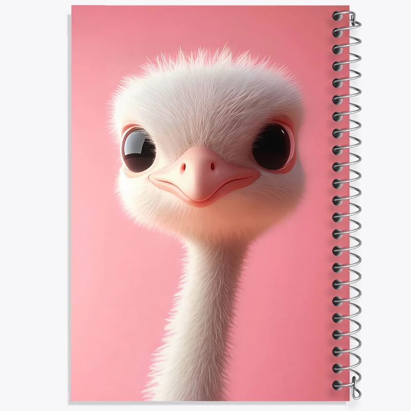 دفتر مشق 100 برگ خندالو طرح جوجه شتر مرغ کد F6511