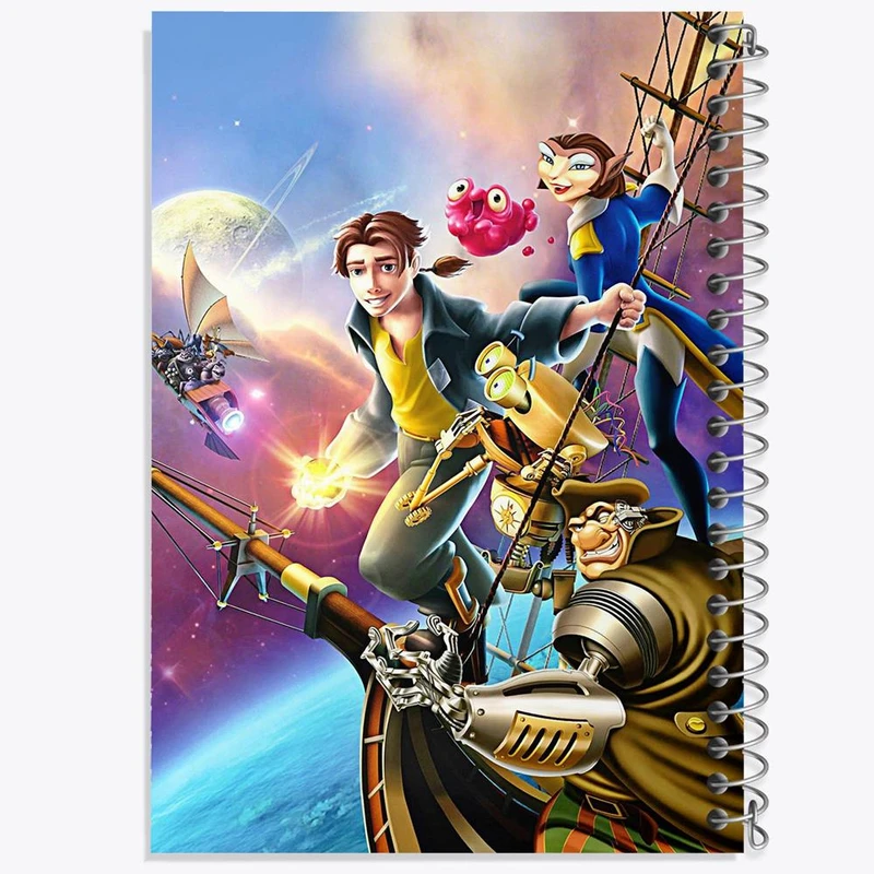 دفتر ژورنال نویسی 50 برگ خندالو مدل نقطه ای طرح انیمیشن سیاره گنج Treasure Planet کد 13760