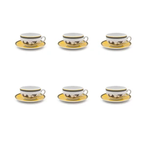 سرویس چای خوری 12 پارچه 6 نفره چینی زرین ایران مدل کاپوچینو ایتالیا اف 10 ویلیج درجه یک