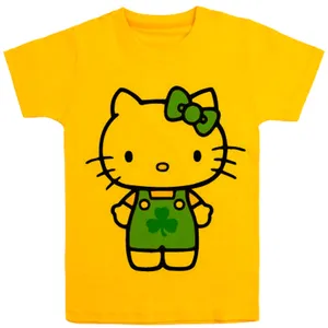 تی شرت آستین کوتاه دخترانه مدل کیتی F21 رنگ زرد