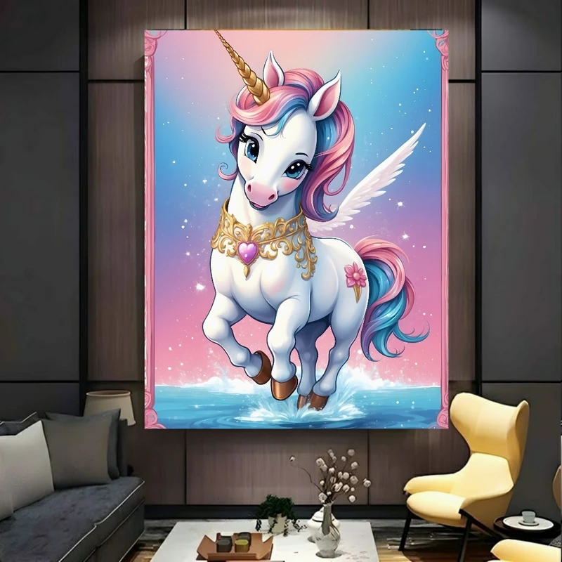 پوستر طرح فانتزی مدل اسب تک شاخ کد FP106297