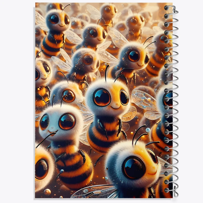 دفتر مشق 50 برگ خندالو طرح زنبورهای کیوت کد F7591