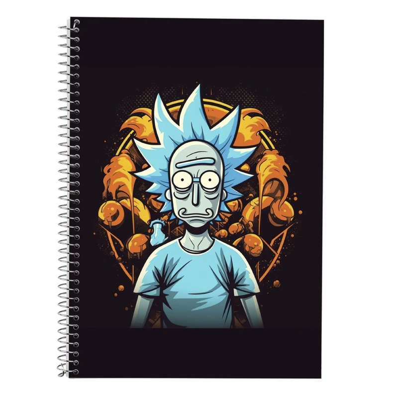 دفتر زبان 50 برگ مدوپد مدل سه خط طرح ریک اند مورتی rick&morty کد DF10874