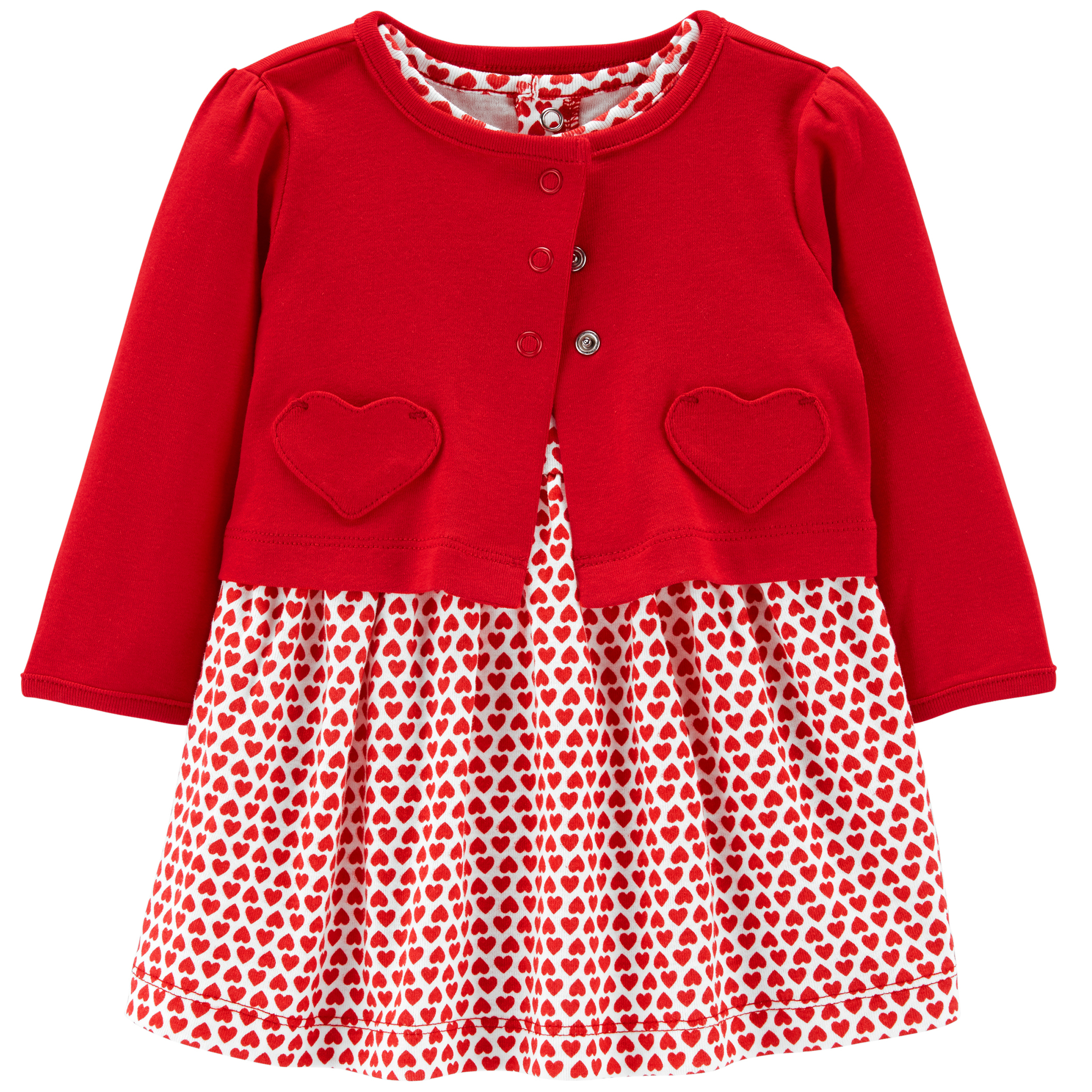 ست کت و پیراهن نوزادی دخترانه کارترز مدل 1335