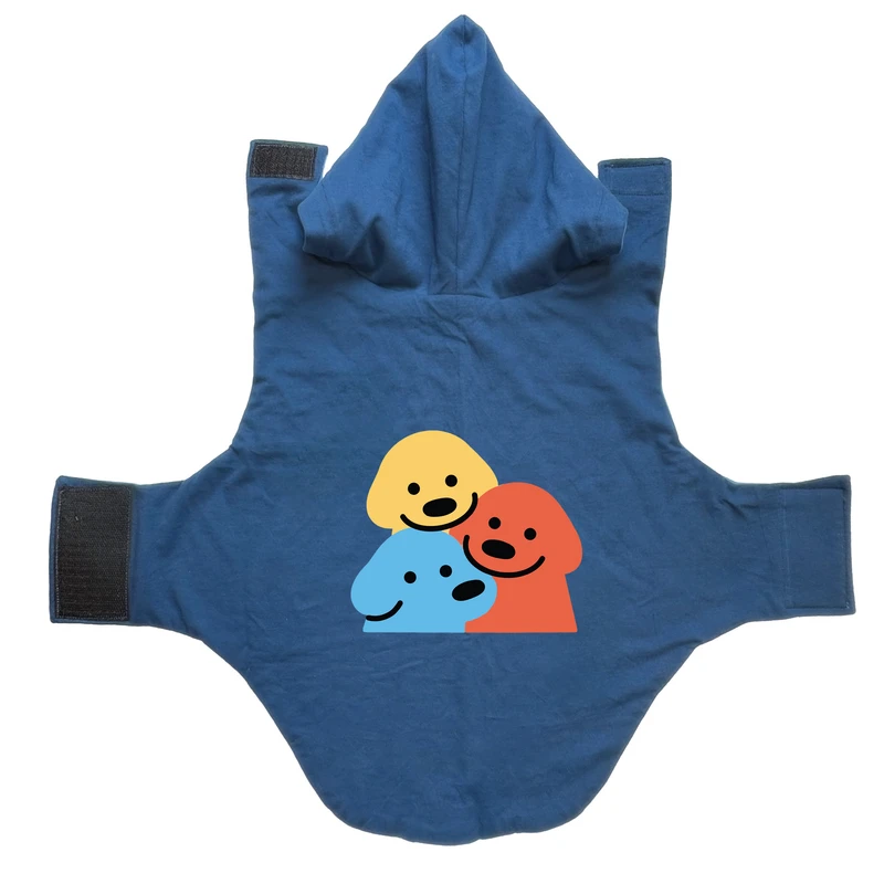 لباس سگ و گربه مدل هانا طرح چاپ دار سگهای خندان 19 سایز XL