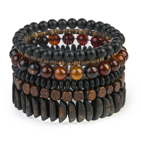 دستبند مردانه ریسه گالری مدل 1290-6 مجموعه 6 عددی