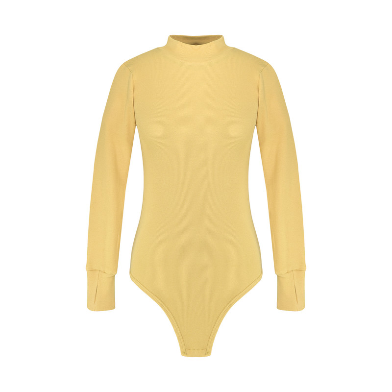 بادی آستین بلند زنانه مدل فینگری کد 3724