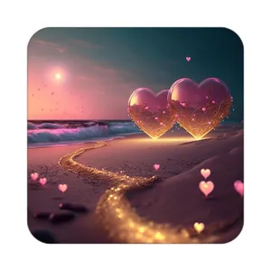 زیر لیوانی کاکتی مدل عاشقانه کد mp13476