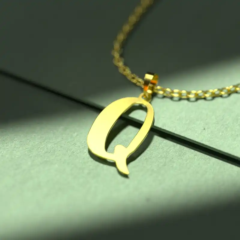 گردنبند طلا 18 عیار زنانه مدوپد مدل حرف Q کد H3-1-1123