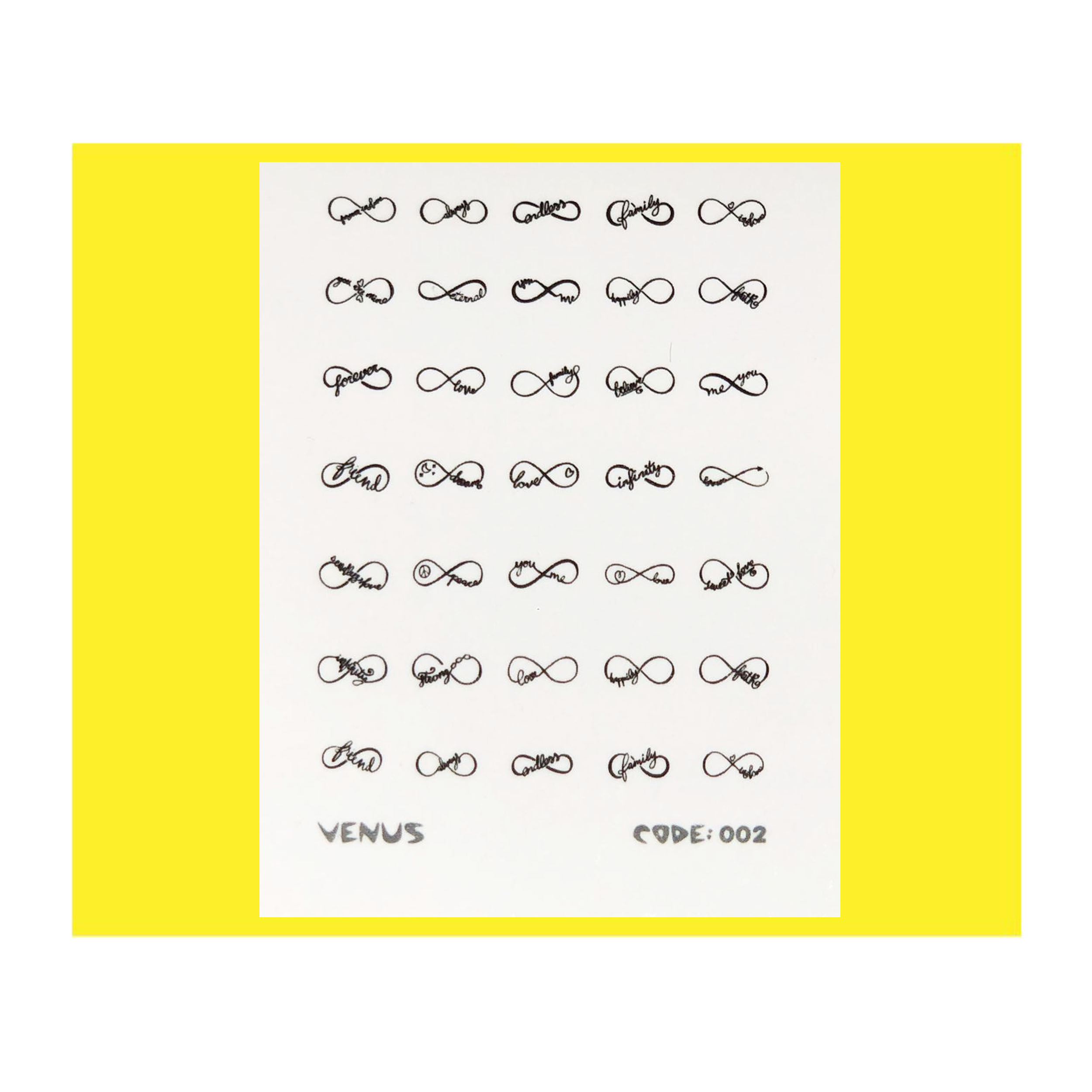 استیکر طراحی ناخن ونوس مدل 002