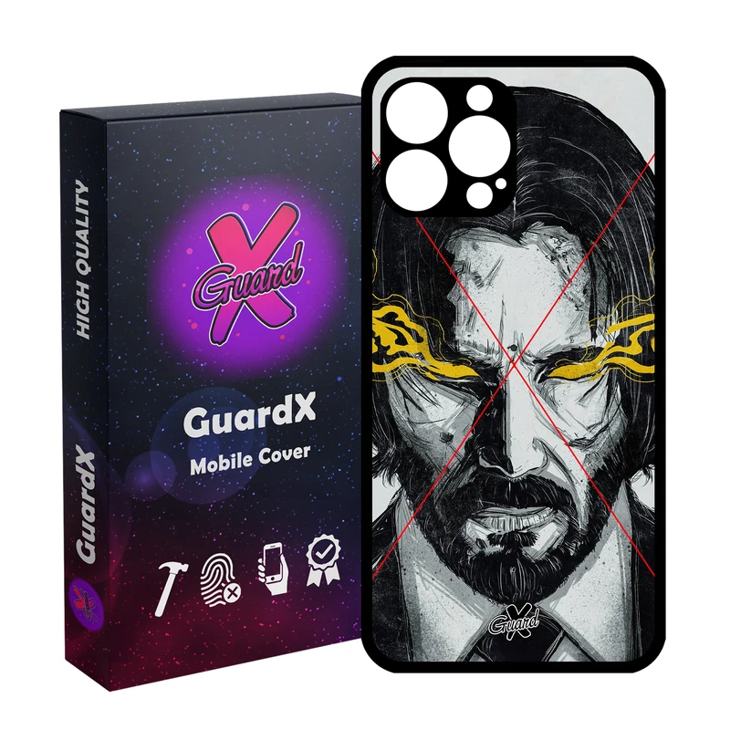 کاور گارد ایکس طرح John Wick مدل Glass10158 مناسب برای گوشی موبایل اپل iPhone 14 Pro Max