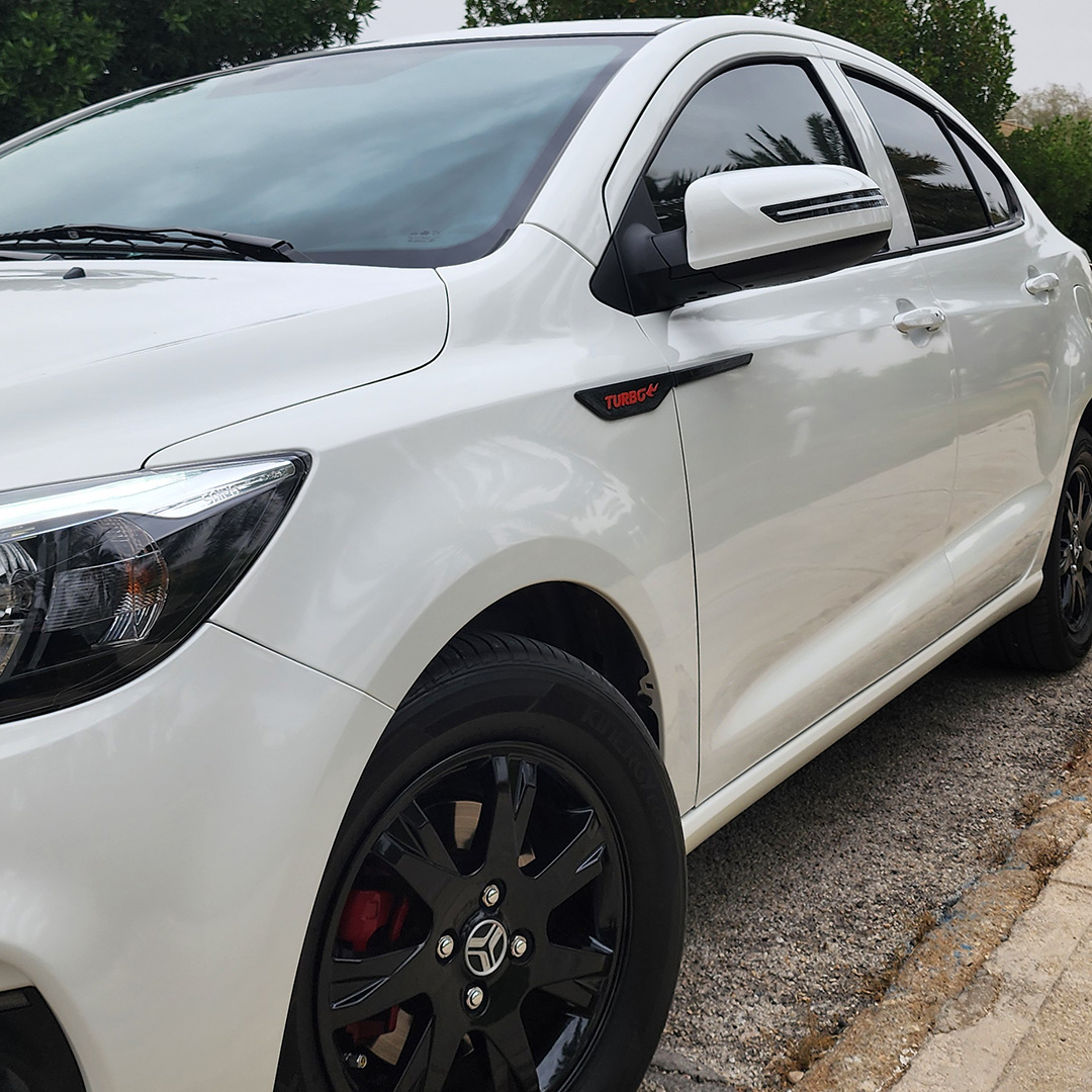آرم گلگیر خودرو رهام مدل AR0038 طرح TURBO بسته 2 عددی آرم گلگیر خودرو رهام مدل AR0038 طرح TURBO بسته 2 عددی