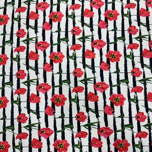 پارچه لباس عرض 1.5 متر مدل کرپ حریر رنگ قرمز