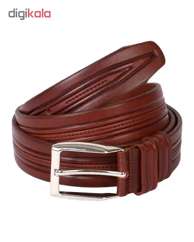 کمربند طرح دار رویال چرم کد M43-Brown