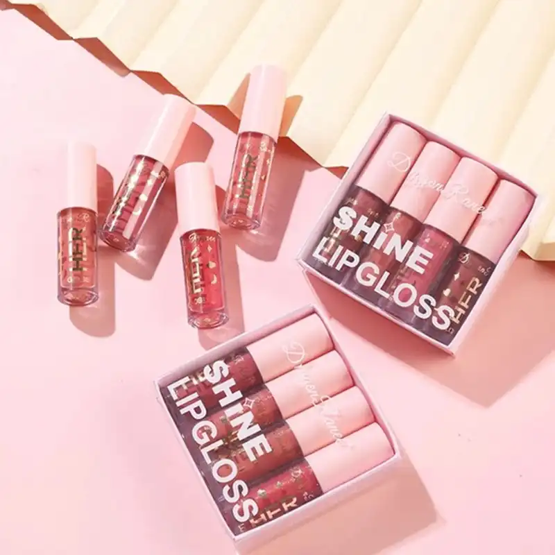 برق لب مایع دراگون رانی مدل Shiny کد A مجموعه 4 عددی